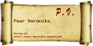 Peer Veronika névjegykártya